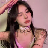 Leather Rock Jewelry Adjustable Soft Collar Choker Punk