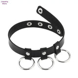 Leather Rock Jewelry Adjustable Soft Collar Choker Punk