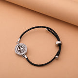 Leather Stainless Steel Aromatherapy Bangle Essential Oil Diffuser Bracelet