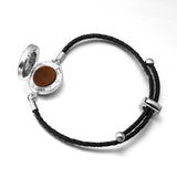 Leather Stainless Steel Aromatherapy Bangle Essential Oil Diffuser Bracelet