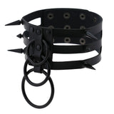 Leather Choker Necklace Goth Punk Harajuku Sexy Choker Girls Gothic Accessory