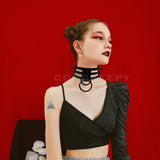 Leather Choker Necklace Goth Punk Harajuku Sexy Choker Girls Gothic Accessory