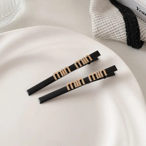 Women's Letter Hair Clip Hairpins Girls Hairgrips Hairbands Claw Clips