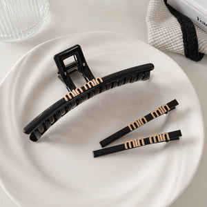 Women's Letter Hair Clip Hairpins Girls Hairgrips Hairbands Claw Clips