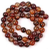 Red Dragon Veins Agates Stone Round Beads 6/8/10mm
