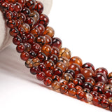 Red Dragon Veins Agates Stone Round Beads 6/8/10mm