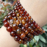 Red Dragon Veins Agates Stone Round Beads 6/8/10mm