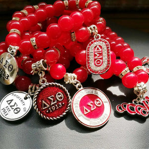 Africa Red Beads Anklet Set - Greek Organization Bracelet
