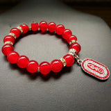Africa Red Beads Anklet Set - Greek Organization Bracelet