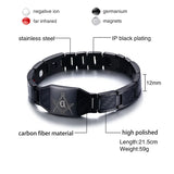 Magnetic Bracelet Men 316L Stainless Steel Hand Chain Masonic Health