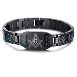 Magnetic Bracelet Men 316L Stainless Steel Hand Chain Masonic Health