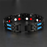 Men's Stainless Steel ID Health Bracelet with Magnet
