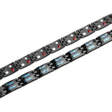 Men's Stainless Steel ID Health Bracelet with Magnet