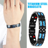 Men's Stainless Steel ID Health Bracelet with Magnet