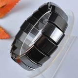 Magnetic Hematite Beads Stretch Bracelet 7.5 Inch