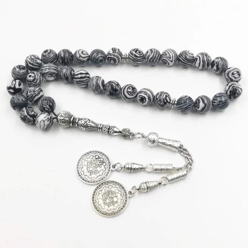 Malachite Tasbih 33 Prayer Beads Muslim Rosary Islamic Accessories Eid Gift