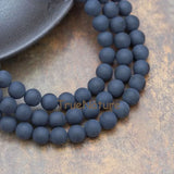 Matte Agates Dull Polish Round Loose Beads 10 mm