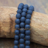 Matte Agates Dull Polish Round Loose Beads 10 mm