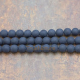 Matte Agates Dull Polish Round Loose Beads 10 mm