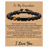 Matte Braided Beaded Bracelet Adjustable Natural Stone Card Bangle