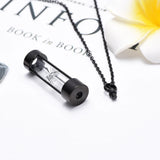 Memory Hourglass Urn Pendant Stainless Steel Cremation Jewelry