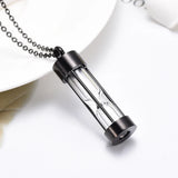 Memory Hourglass Urn Pendant Stainless Steel Cremation Jewelry