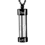 Memory Hourglass Urn Pendant Stainless Steel Cremation Jewelry