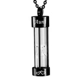 Memory Hourglass Urn Pendant Stainless Steel Cremation Jewelry