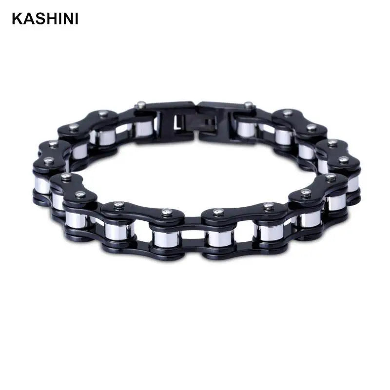 Men's Biker Bicycle Chain Link Bracelet Stainless Steel Retro Jewelry