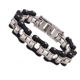 Men's Biker Bicycle Chain Link Bracelet Stainless Steel Retro Jewelry