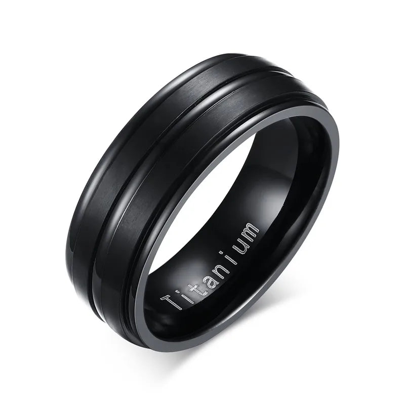 Titanium Carbide Men's Wedding Band Classic Boyfriend Gift