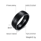 Titanium Carbide Men's Wedding Band Classic Boyfriend Gift