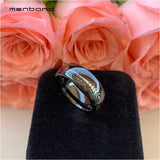 Tungsten Wedding Band Arrow Meteorite Koa Wood Inlay