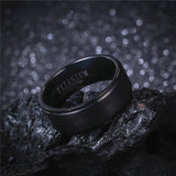 Titanium Wedding Band 8mm Comfort Fit Women Size 8-13