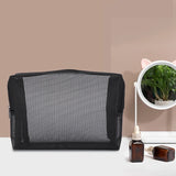 Mesh Makeup Bag Zipper Pouch Travel Cosmetic Organizer Pack of 3