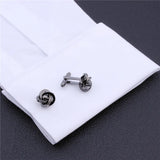 Metal Knot Cufflinks French Shirt Fasten Buttons Jewelry