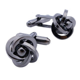 Metal Knot Cufflinks French Shirt Fasten Buttons Jewelry