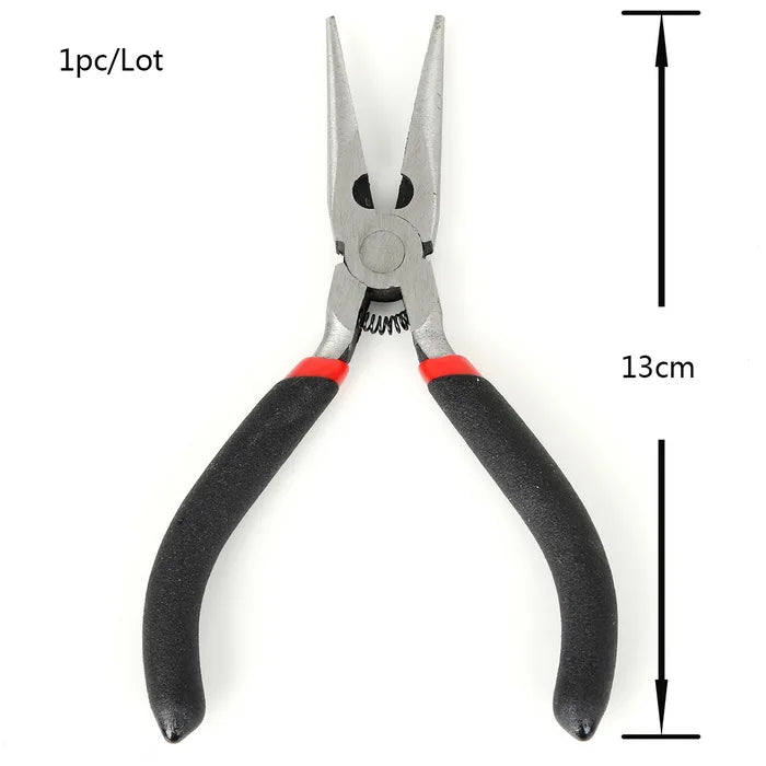 Mini Jewelry Pliers Cutter Chain Round Bent Nose Beading Making Tool Kit