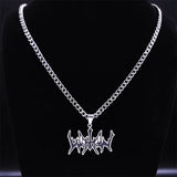 WATAIN Band Pendant Necklace Stainless Steel Silver Choker Necklaces