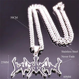WATAIN Band Pendant Necklace Stainless Steel Silver Choker Necklaces