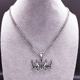 WATAIN Band Pendant Necklace Stainless Steel Silver Choker Necklaces