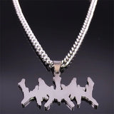 WATAIN Band Pendant Necklace Stainless Steel Silver Choker Necklaces