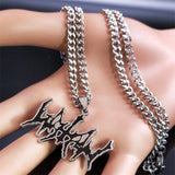 WATAIN Band Pendant Necklace Stainless Steel Silver Choker Necklaces