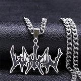 WATAIN Band Pendant Necklace Stainless Steel Silver Choker Necklaces
