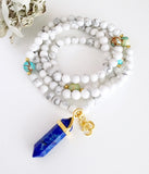 Moonstone Mala Yoga Wrap Bracelet Buddhist Rosary 108 Prayer Beads