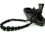 Natural Chalcedony Necklace Round bead Jade jewelry Amulet Men Women
