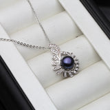 Freshwater Pearl Pendant 925 Silver Necklace for Women