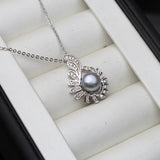 Freshwater Pearl Pendant 925 Silver Necklace for Women