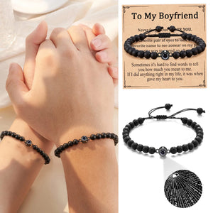 Natural Stone Card Bracelet For Men Women