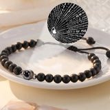 Natural Stone Card Bracelet For Men Women